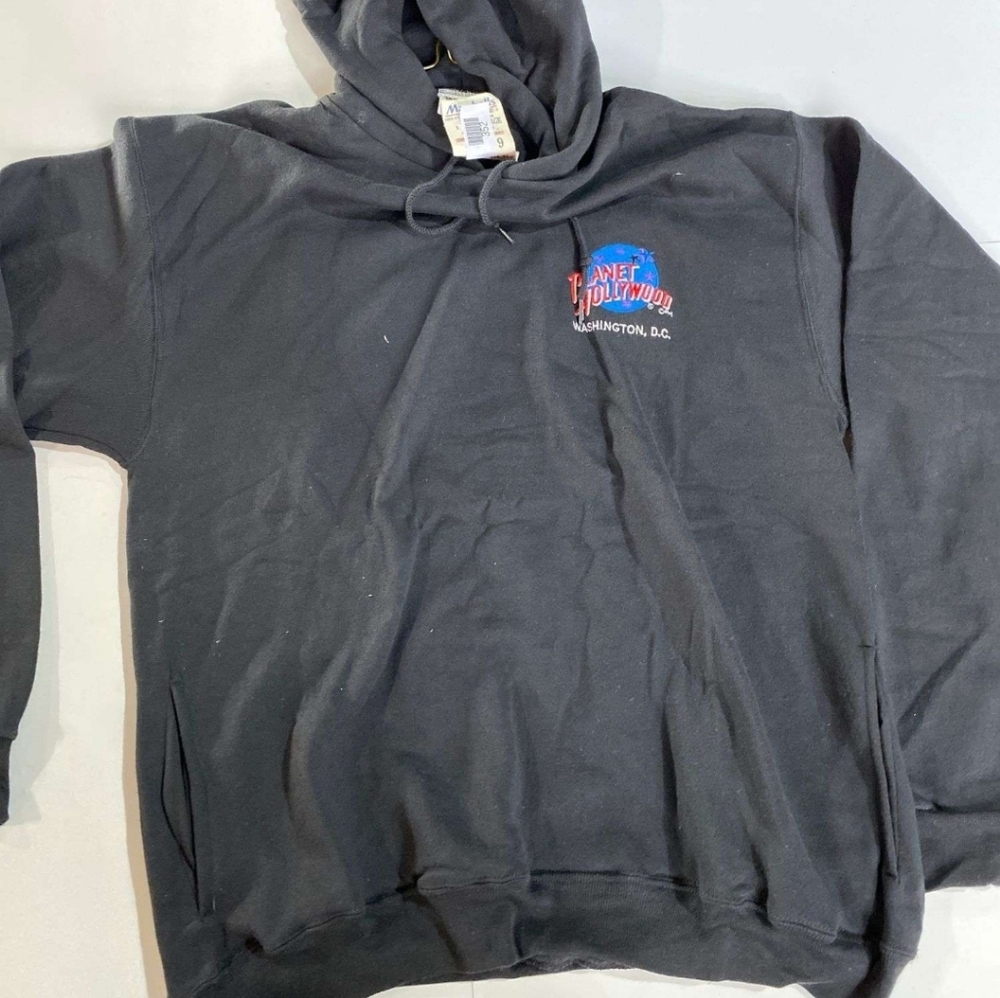 Vintage 90s Planet Hollywood Washington DC Hoodie Size Large. New with Tags
